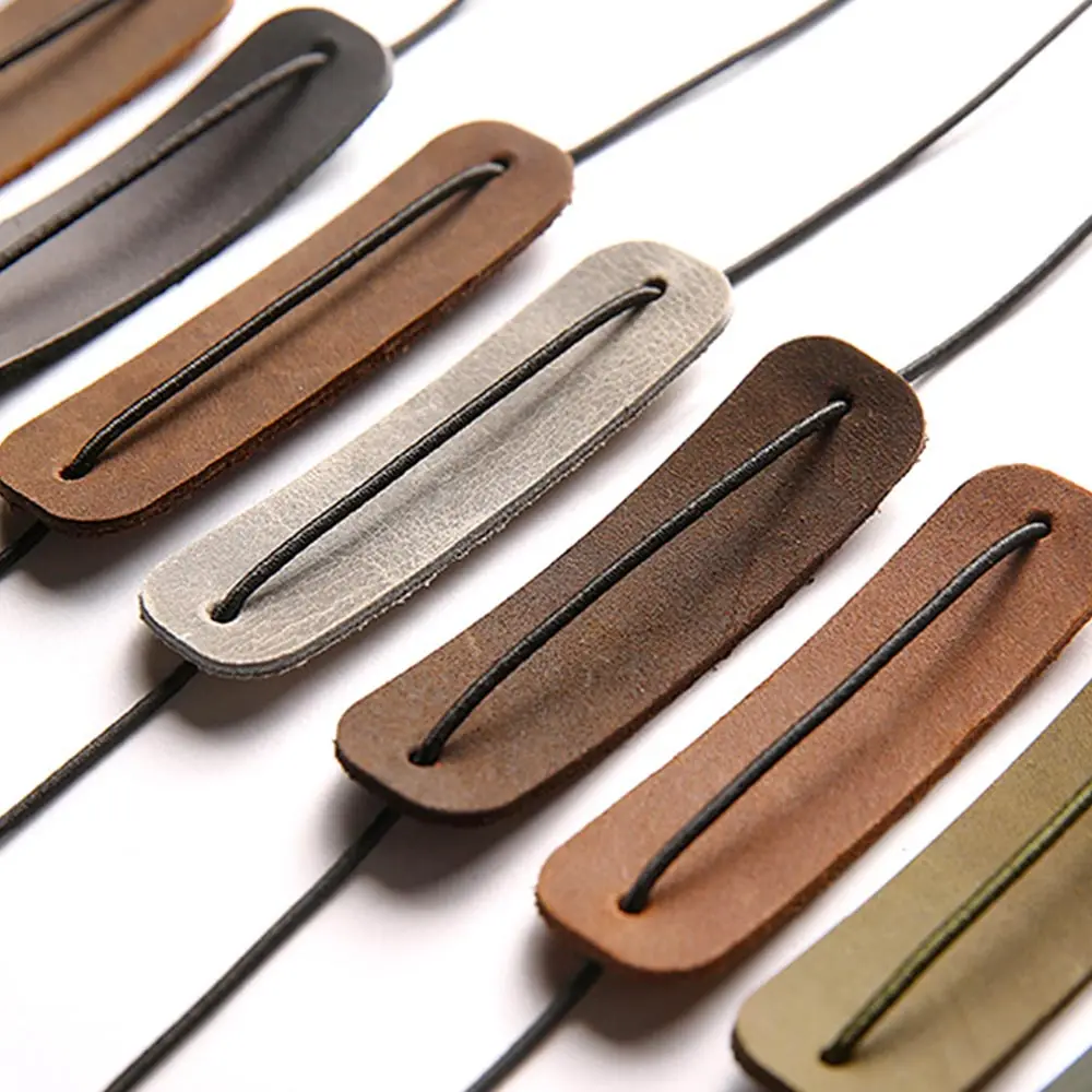 Genuine Leather Notebook Closer Protective Leather Piece With Repair Rubber Band For Handmade Travel Journal Accessories