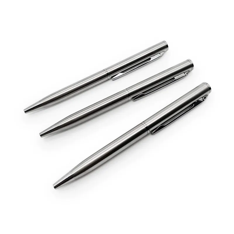 3Pcs/5Pcs Mini Metal Clip Ballpoint Pen 0.7mm Office Signature Rotating Pocket Size Ball Point Pen Small Oil Pens Blue Black Ink