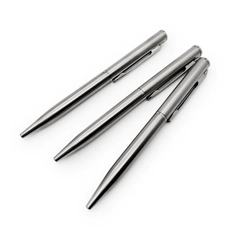 3Pcs/5Pcs Mini Metal Clip Ballpoint Pen 0.7mm Office Signature Rotating Pocket Size Ball Point Pen Small Oil Pens Blue Black Ink
