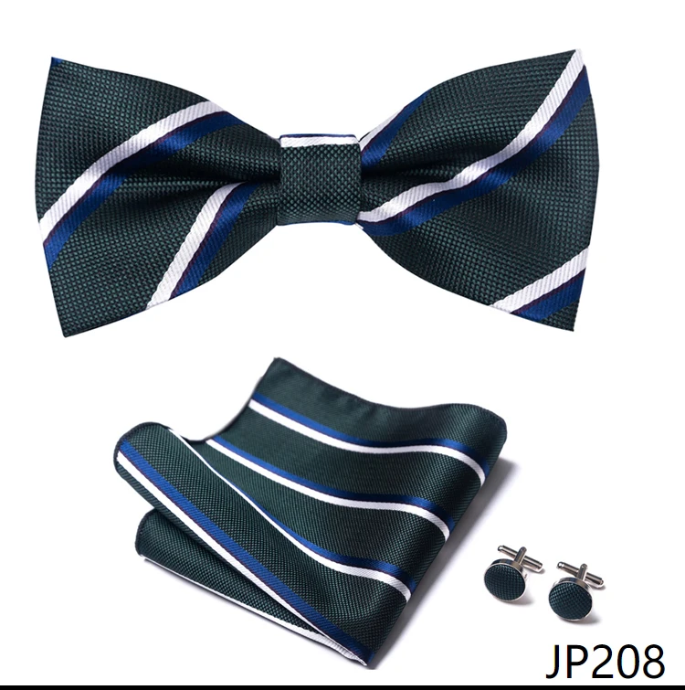 New Paisley Bow Tie for men Wedding Bowtie Handkerchief Cufflink Set Noeud Papillon Silk Pajaritas Cravat Female Male