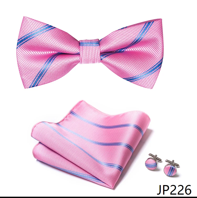 New Paisley Bow Tie for men Wedding Bowtie Handkerchief Cufflink Set Noeud Papillon Silk Pajaritas Cravat Female Male