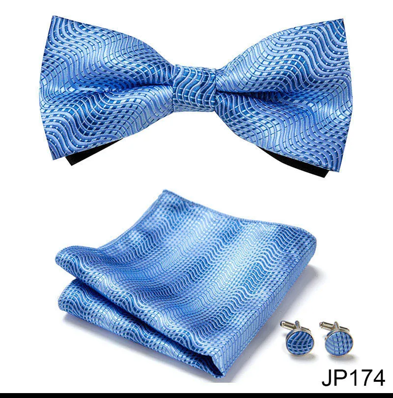 New Paisley Bow Tie for men Wedding Bowtie Handkerchief Cufflink Set Noeud Papillon Silk Pajaritas Cravat Female Male