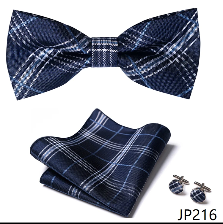 New Paisley Bow Tie for men Wedding Bowtie Handkerchief Cufflink Set Noeud Papillon Silk Pajaritas Cravat Female Male
