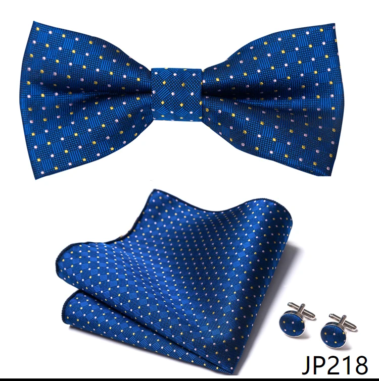 New Paisley Bow Tie for men Wedding Bowtie Handkerchief Cufflink Set Noeud Papillon Silk Pajaritas Cravat Female Male