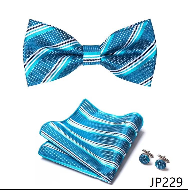 New Paisley Bow Tie for men Wedding Bowtie Handkerchief Cufflink Set Noeud Papillon Silk Pajaritas Cravat Female Male