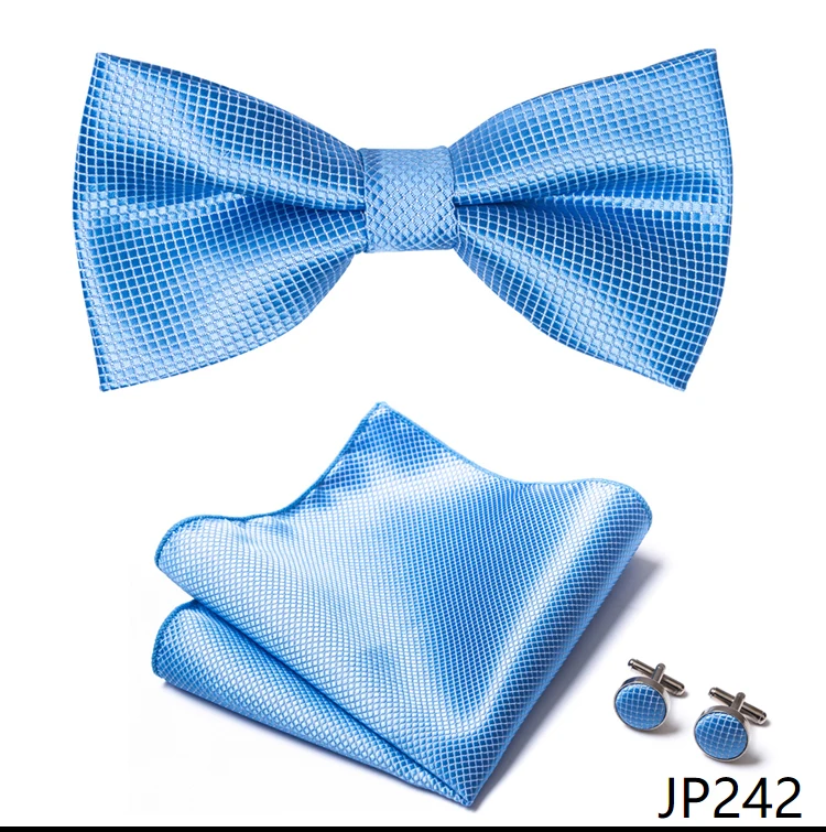 New Paisley Bow Tie for men Wedding Bowtie Handkerchief Cufflink Set Noeud Papillon Silk Pajaritas Cravat Female Male