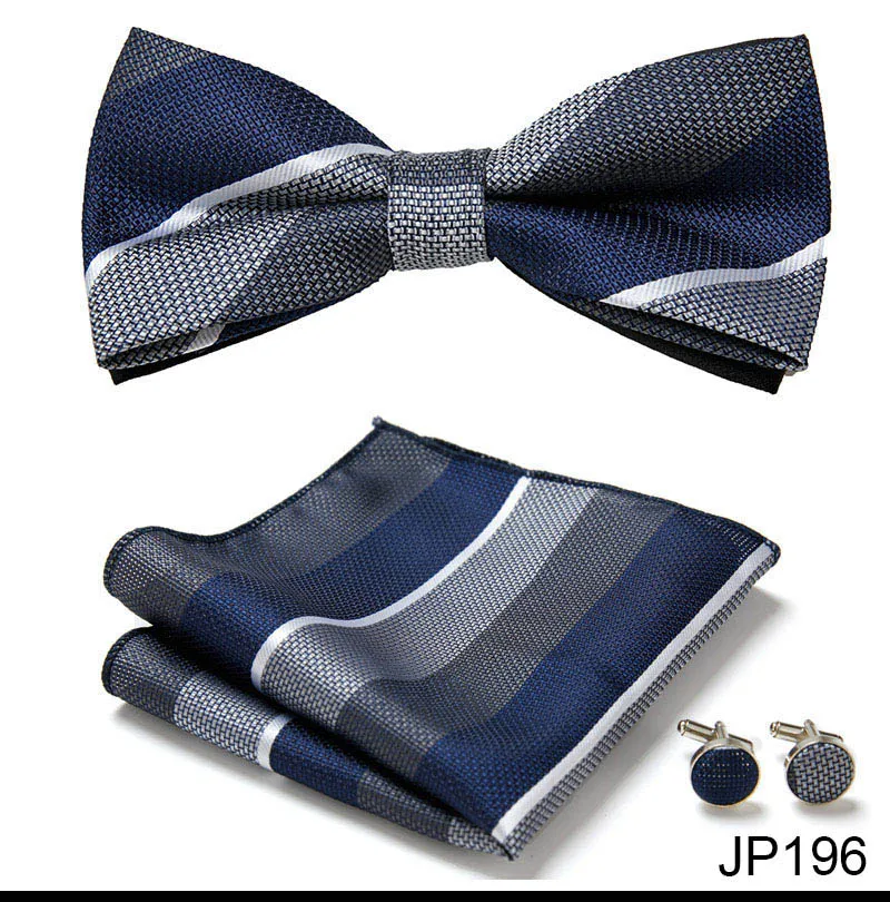 New Paisley Bow Tie for men Wedding Bowtie Handkerchief Cufflink Set Noeud Papillon Silk Pajaritas Cravat Female Male