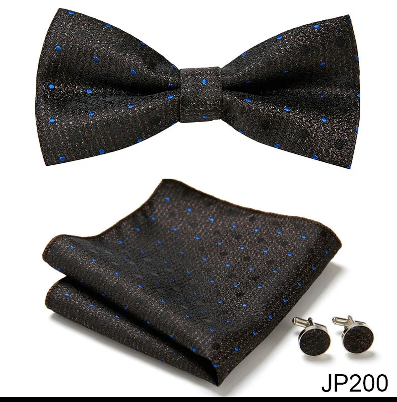 New Paisley Bow Tie for men Wedding Bowtie Handkerchief Cufflink Set Noeud Papillon Silk Pajaritas Cravat Female Male