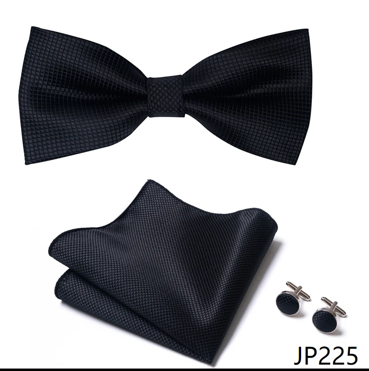New Paisley Bow Tie for men Wedding Bowtie Handkerchief Cufflink Set Noeud Papillon Silk Pajaritas Cravat Female Male