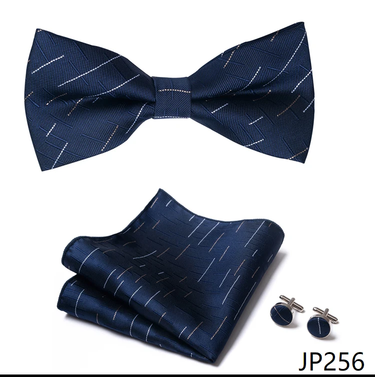 New Paisley Bow Tie for men Wedding Bowtie Handkerchief Cufflink Set Noeud Papillon Silk Pajaritas Cravat Female Male