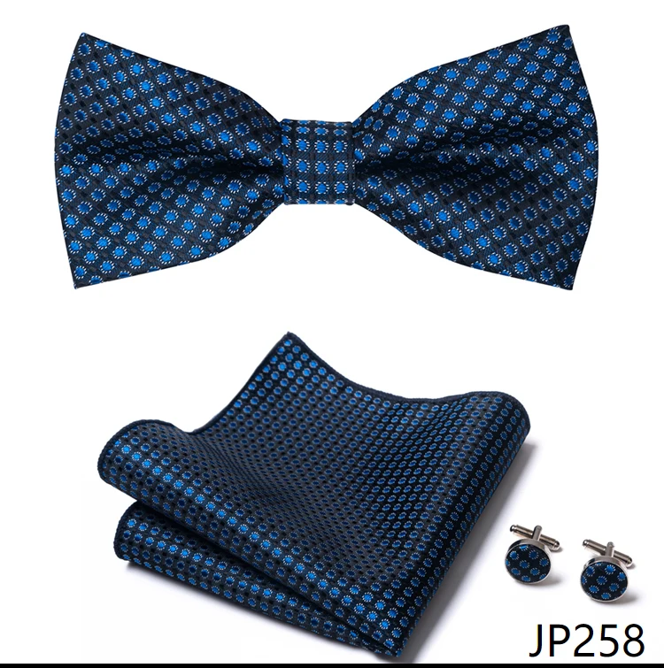 New Paisley Bow Tie for men Wedding Bowtie Handkerchief Cufflink Set Noeud Papillon Silk Pajaritas Cravat Female Male