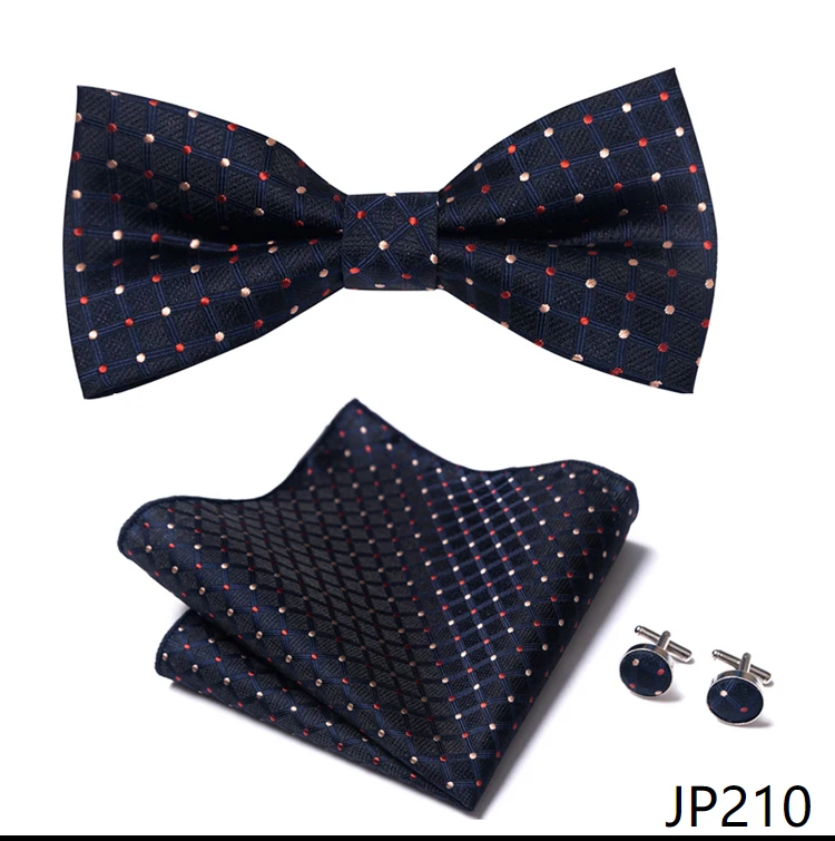 New Paisley Bow Tie for men Wedding Bowtie Handkerchief Cufflink Set Noeud Papillon Silk Pajaritas Cravat Female Male