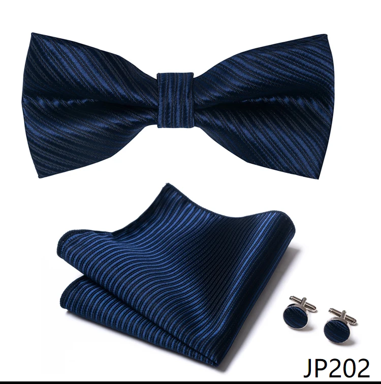 New Paisley Bow Tie for men Wedding Bowtie Handkerchief Cufflink Set Noeud Papillon Silk Pajaritas Cravat Female Male