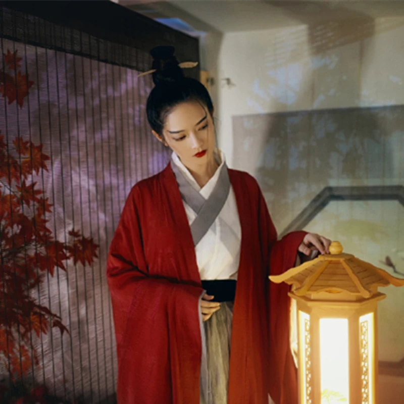 Chinese Traditional Folk Dance Costume Women Hanfu Clothing Lady Ancient Swordsman Cosplay Outfit Tang Dynasty Stage Dance Wear