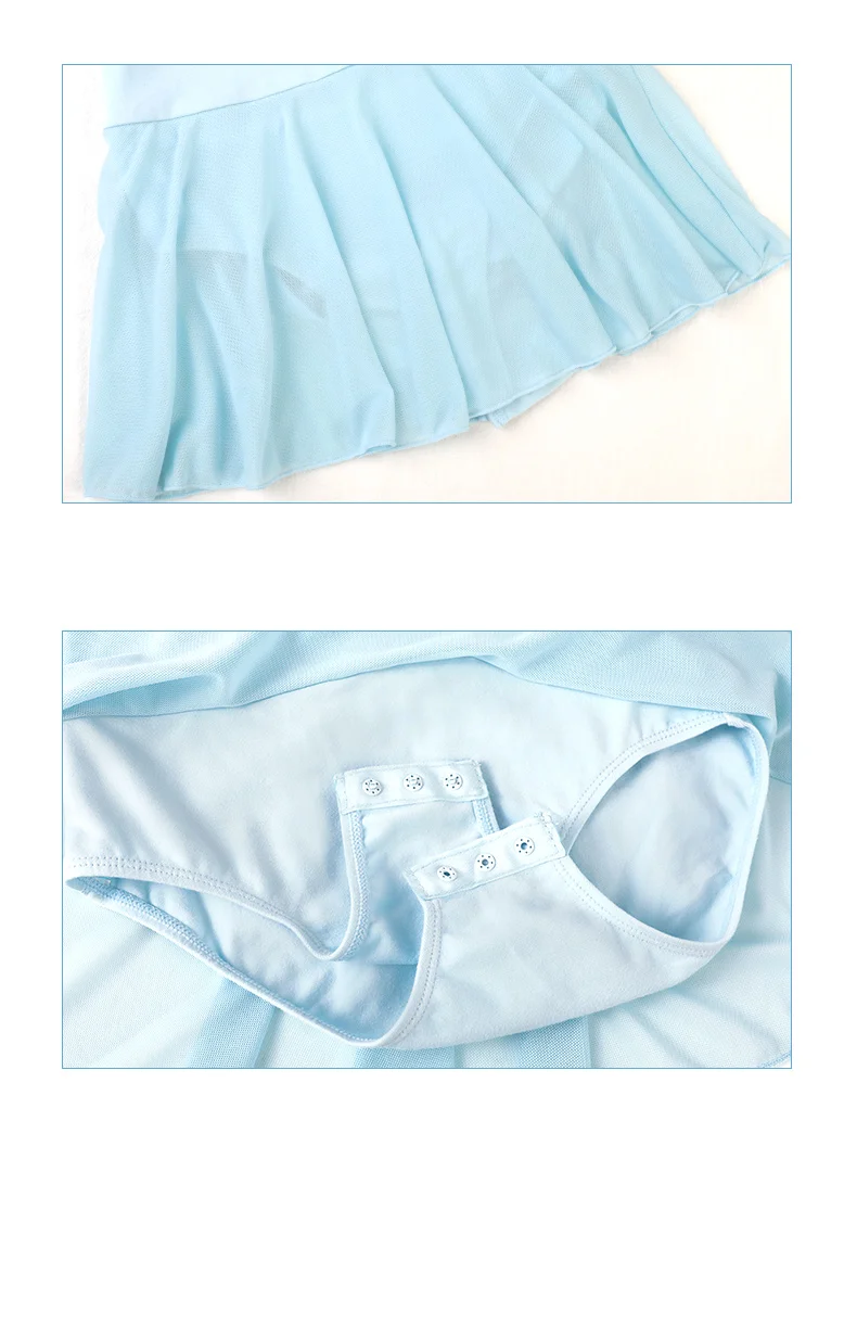 Kids Girls Ballet Dress Gymnastics Leotards Mesh Splice Short Sleeve Ballet Leotards Dance Costumes Soft Ballet Dance Bodysuit