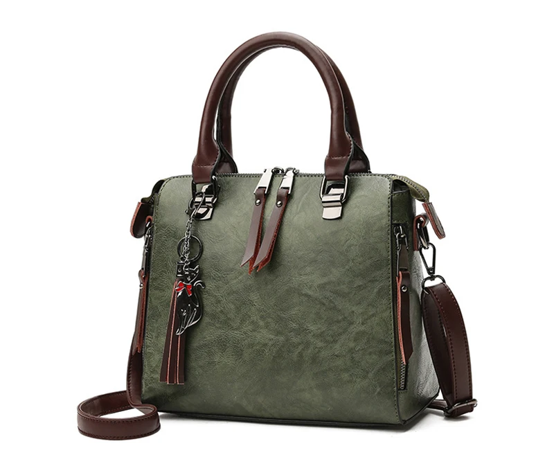 Yogodlns Vintage Cat Tassel Luxury Handbag Women Bags Double Zipper Crossbody Bags Shoulder Bag Casual Shell Tote Ladie