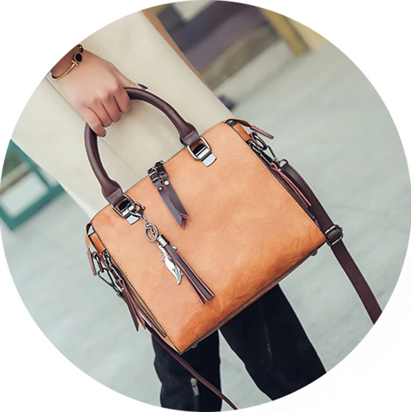 Yogodlns Vintage Cat Tassel Luxury Handbag Women Bags Double Zipper Crossbody Bags Shoulder Bag Casual Shell Tote Ladie