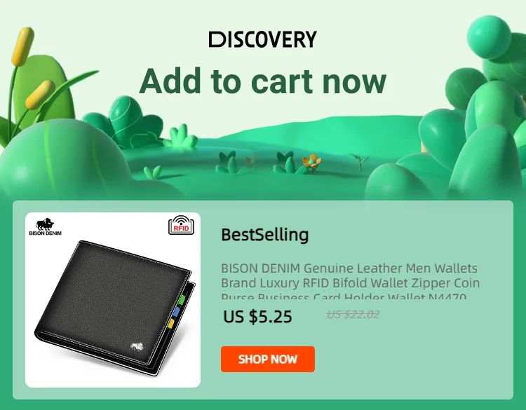 BISON DENIM Cow Leather Fashion Slim Minimalist Men Wallet Credit Card Holder RFID Blocking Leather Purse 11.3*8.2*1cm W9670-1BS