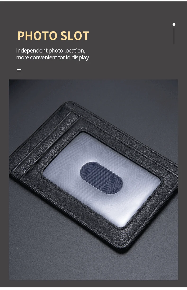 BISON DENIM Cow Leather Fashion Slim Minimalist Men Wallet Credit Card Holder RFID Blocking Leather Purse 11.3*8.2*1cm W9670-1BS