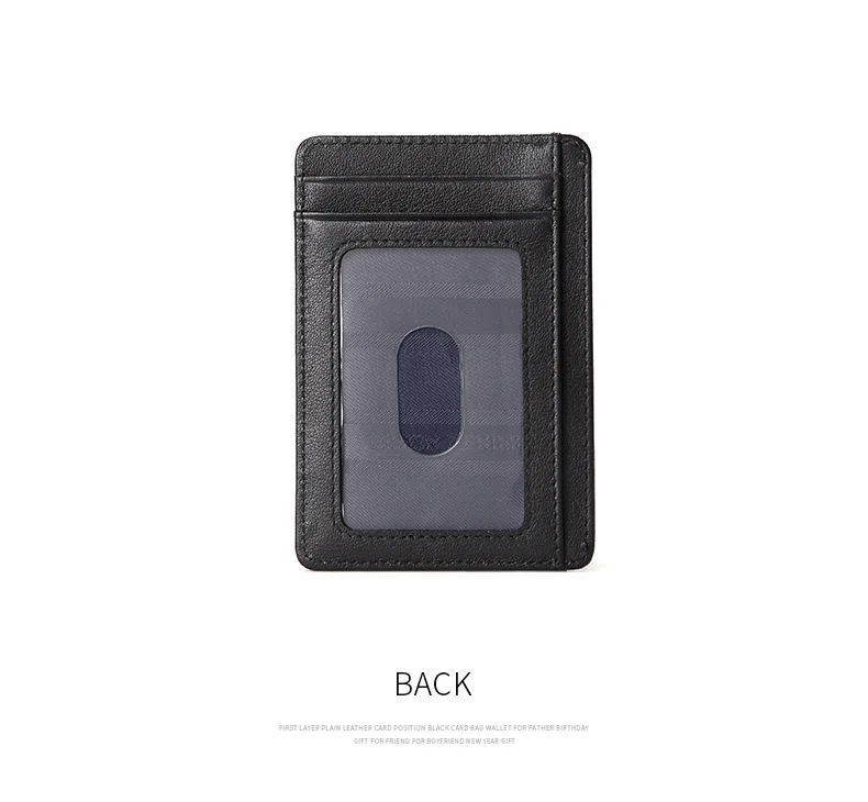 BISON DENIM Cow Leather Fashion Slim Minimalist Men Wallet Credit Card Holder RFID Blocking Leather Purse 11.3*8.2*1cm W9670-1BS