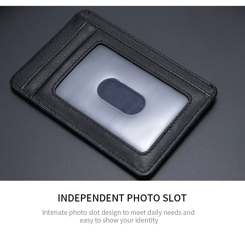 BISON DENIM Cow Leather Fashion Slim Minimalist Men Wallet Credit Card Holder RFID Blocking Leather Purse 11.3*8.2*1cm W9670-1BS