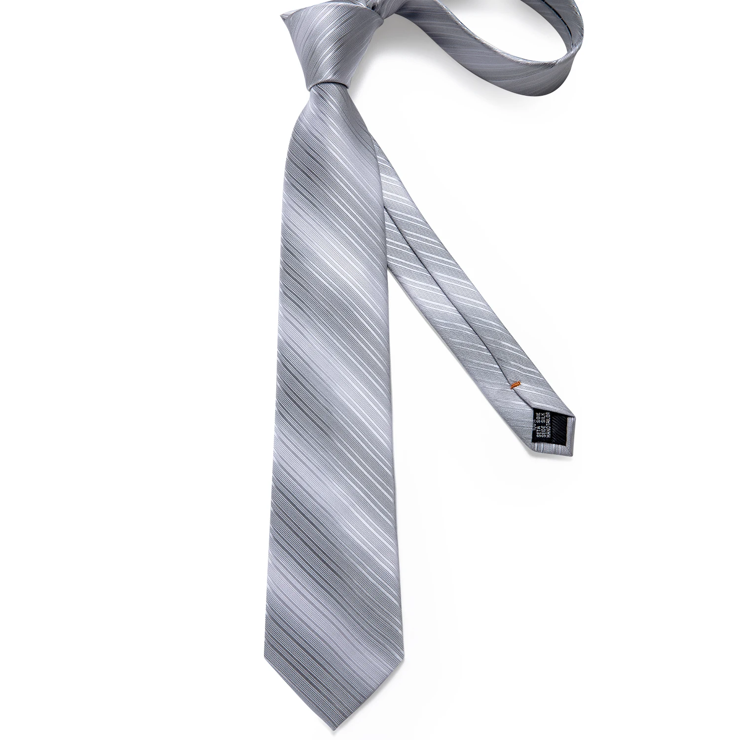 Gray Striped Paisley Ties For Men Wedding Accessories Men's 8cm Neck Tie Pocket Square Cufflinks Gift For Men DiBanGu