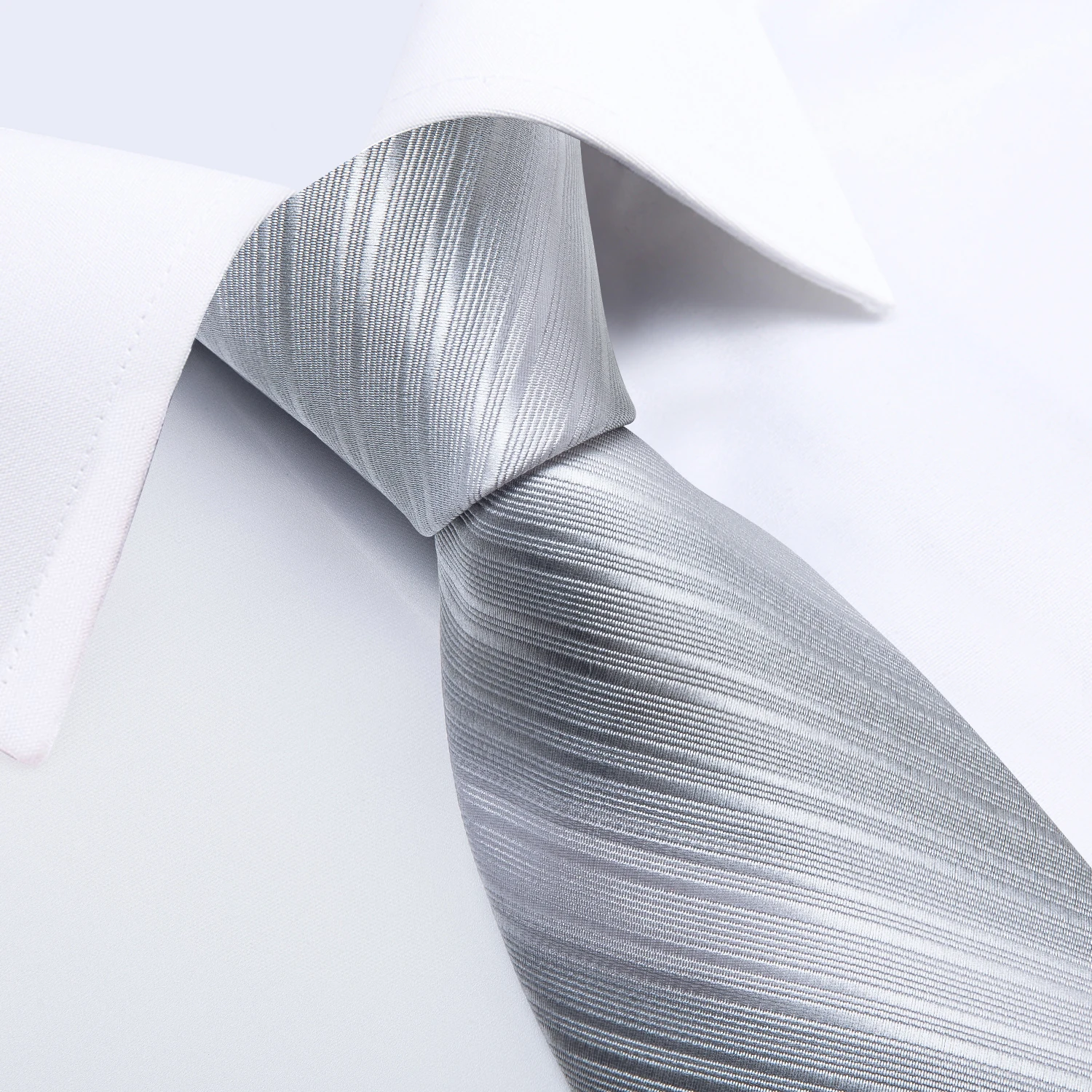 Gray Striped Paisley Ties For Men Wedding Accessories Men's 8cm Neck Tie Pocket Square Cufflinks Gift For Men DiBanGu