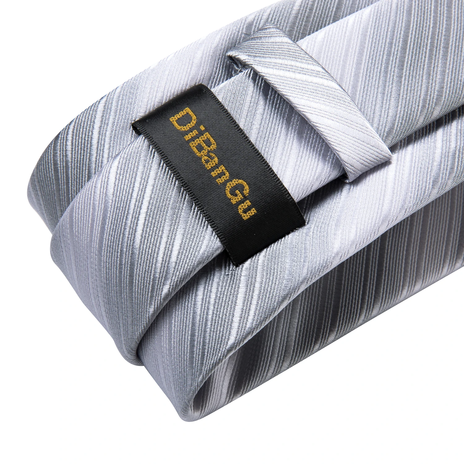 Gray Striped Paisley Ties For Men Wedding Accessories Men's 8cm Neck Tie Pocket Square Cufflinks Gift For Men DiBanGu