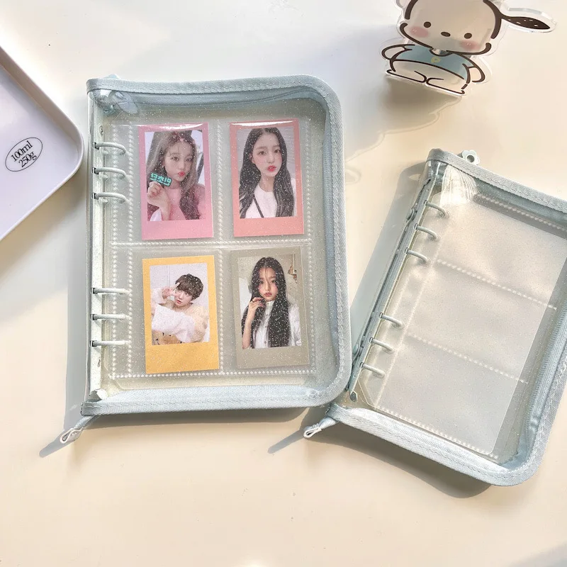 MINKYS A5 A6 Zipper Binder Kpop Photocard Collect Book Photo Cards Organizer Notebook With 10PCS Sleeves School Stationery