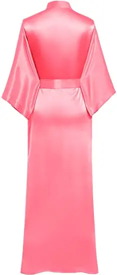 2021 New Satin Chiffon Robes Bridesmaid Robes Bride Robe Women Wedding Long Robe Bathrobe White Robe Satin Robe