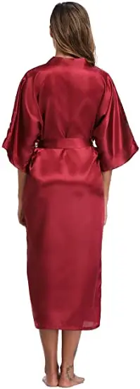 2021 New Satin Chiffon Robes Bridesmaid Robes Bride Robe Women Wedding Long Robe Bathrobe White Robe Satin Robe