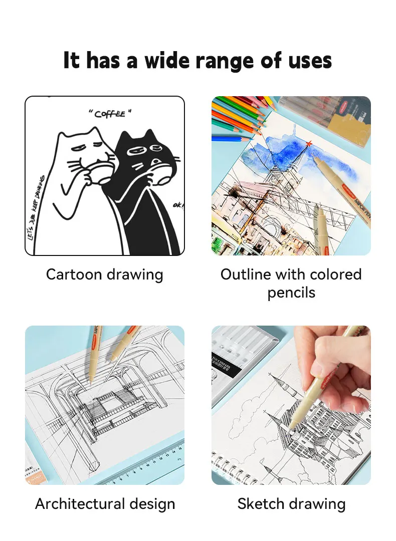 Manga Markers Needle Pen Art Hand-painted Hook Line Pen Sketch Pens Stationery Set Art Supplies School Supplies Art Sakura Pen