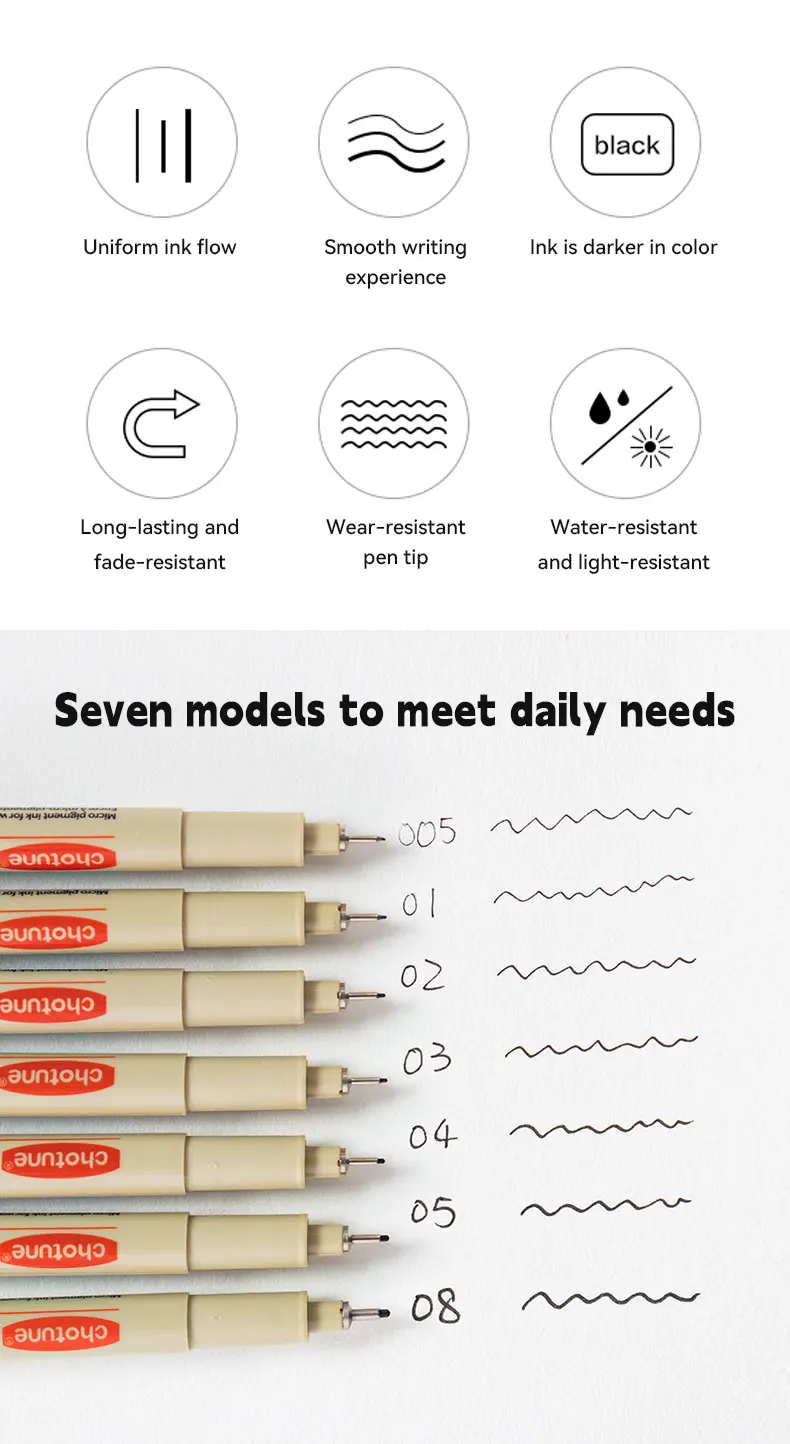 Manga Markers Needle Pen Art Hand-painted Hook Line Pen Sketch Pens Stationery Set Art Supplies School Supplies Art Sakura Pen