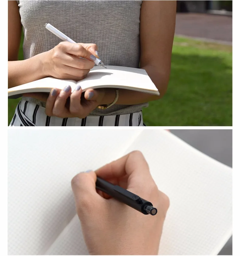 Youpin KACO Gel Pen Simple Black White Pole 0.5mm ручки Press Gel Pen Black ink Ballpoint Pen Smooth Writing For School&Office