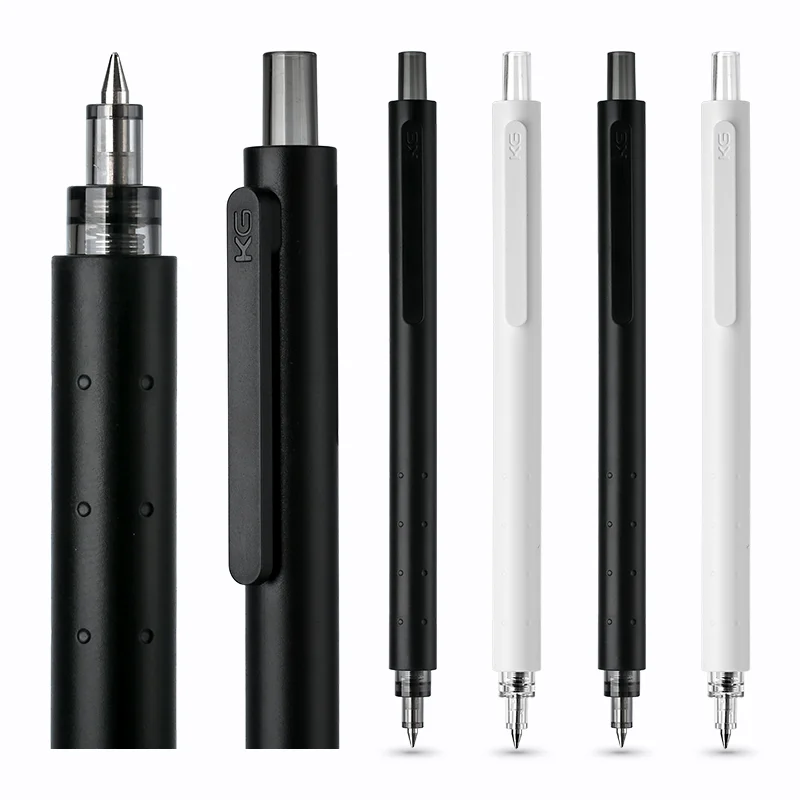 Youpin KACO Gel Pen Simple Black White Pole 0.5mm ручки Press Gel Pen Black ink Ballpoint Pen Smooth Writing For School&Office
