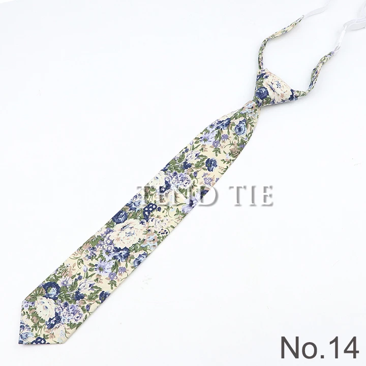 Boys Girls Skinny Ties Casual Floral Solid Color Cotton Small Tie Slim Lazy person Student Tie For Wedding Party Schhol Cravat