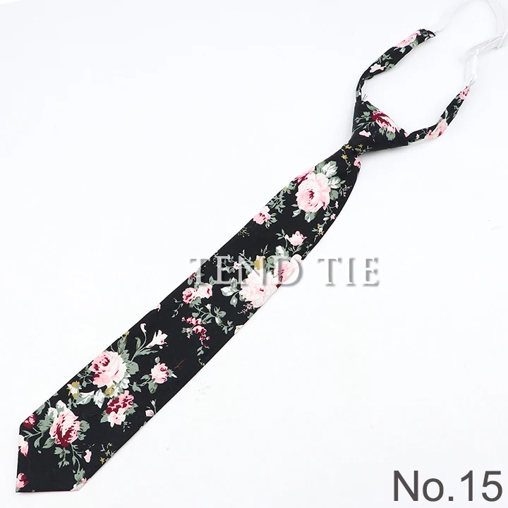 Boys Girls Skinny Ties Casual Floral Solid Color Cotton Small Tie Slim Lazy person Student Tie For Wedding Party Schhol Cravat