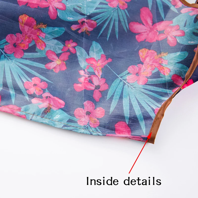 Personal Style Large Tote ECO Reusable Polyester Portable Shoulder Women's Handbags Folding Pouch Shopping Bag Storage