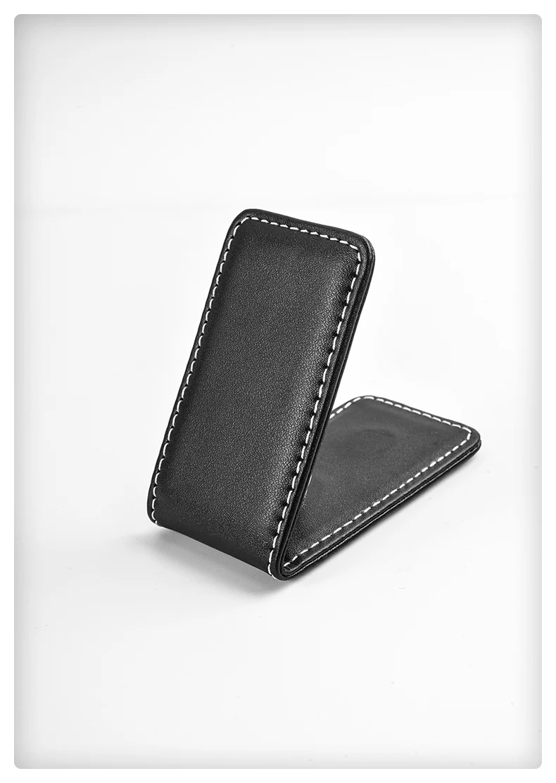 Custom Lettering Strong Magnet Money Clip Wallet Slim Men Women Moneyclip Leather Pocket Clamp Credit Card Cash Case Holder