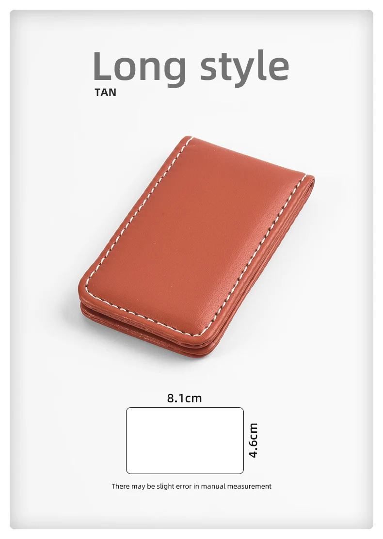 Custom Lettering Strong Magnet Money Clip Wallet Slim Men Women Moneyclip Leather Pocket Clamp Credit Card Cash Case Holder