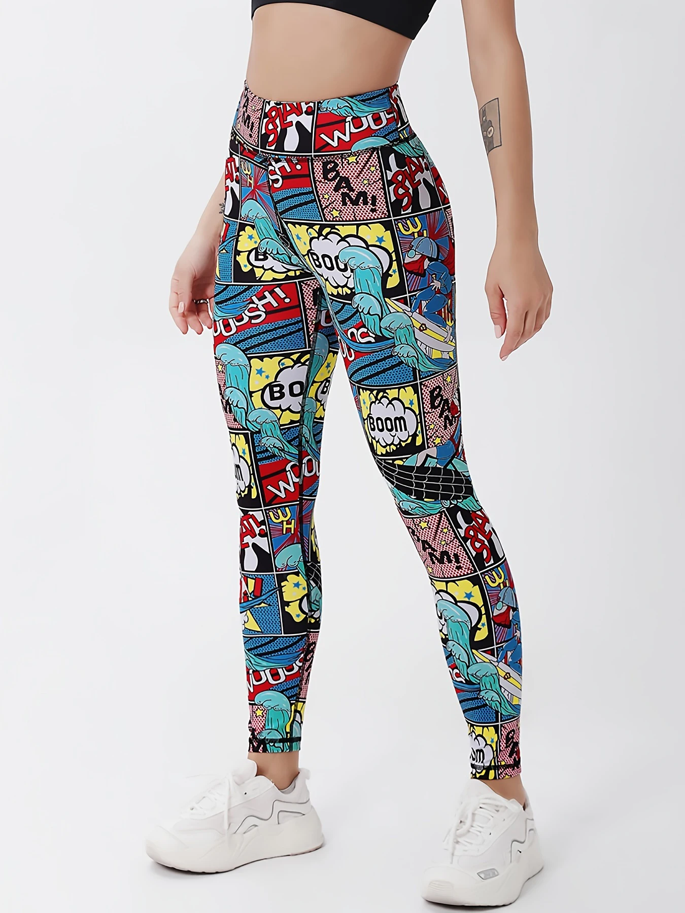 High Waist Leggings Push Up Game BOOM Cartoon Print Leggins Sport Women Running Gym Pants Energy Leggings Girl Leggins