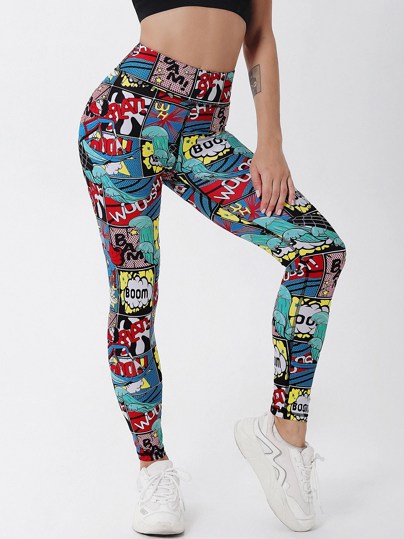 High Waist Leggings Push Up Game BOOM Cartoon Print Leggins Sport Women Running Gym Pants Energy Leggings Girl Leggins