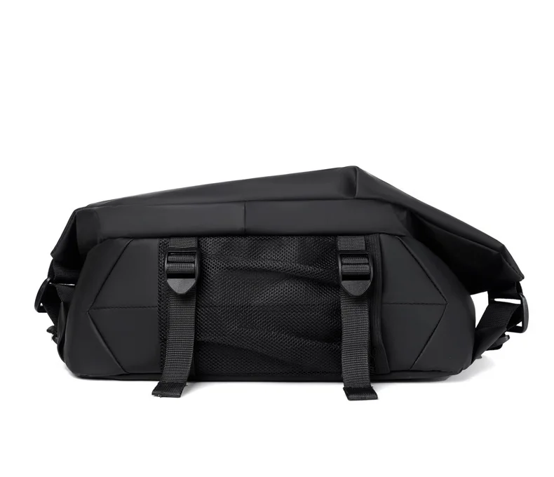 Men's Functional Crossbody Bag Waterproof Messenger Bag with Magnetic Buckle Large Capacity Chest Bag for Daily Commute&Cycling