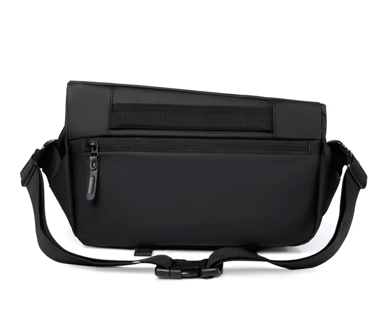 Men's Functional Crossbody Bag Waterproof Messenger Bag with Magnetic Buckle Large Capacity Chest Bag for Daily Commute&Cycling