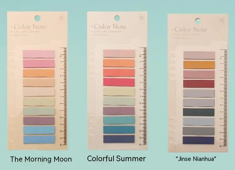 Color Series Self Adhesive Memo Pad Sticky Notes Bookmark Point It Marker Sticker Paper for Office And School Supplies