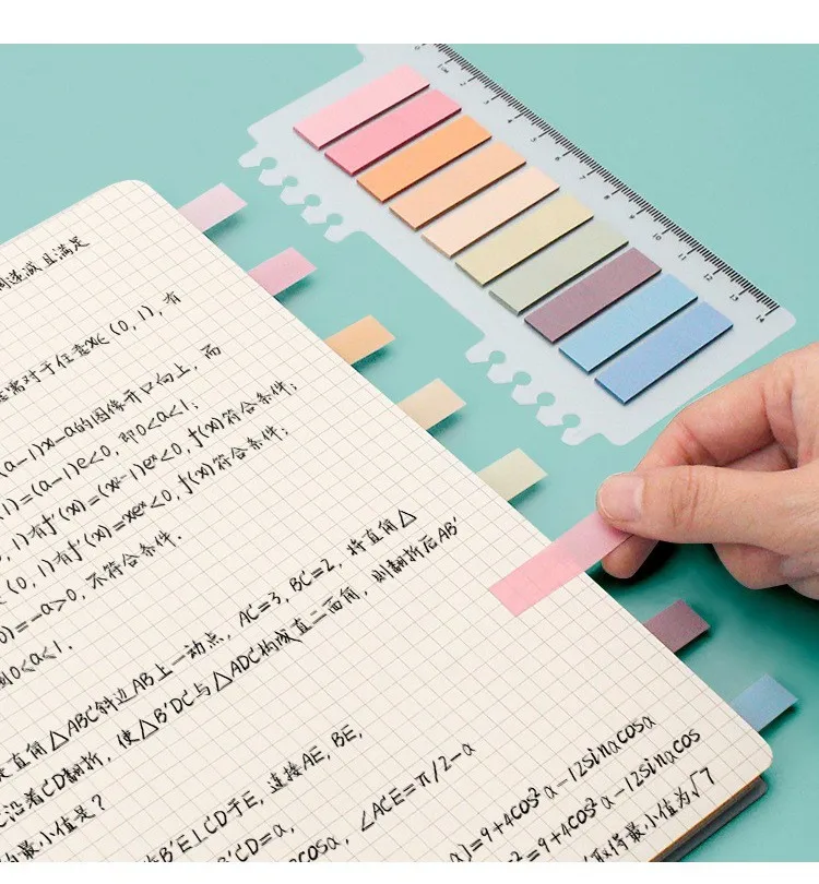 Color Series Self Adhesive Memo Pad Sticky Notes Bookmark Point It Marker Sticker Paper for Office And School Supplies