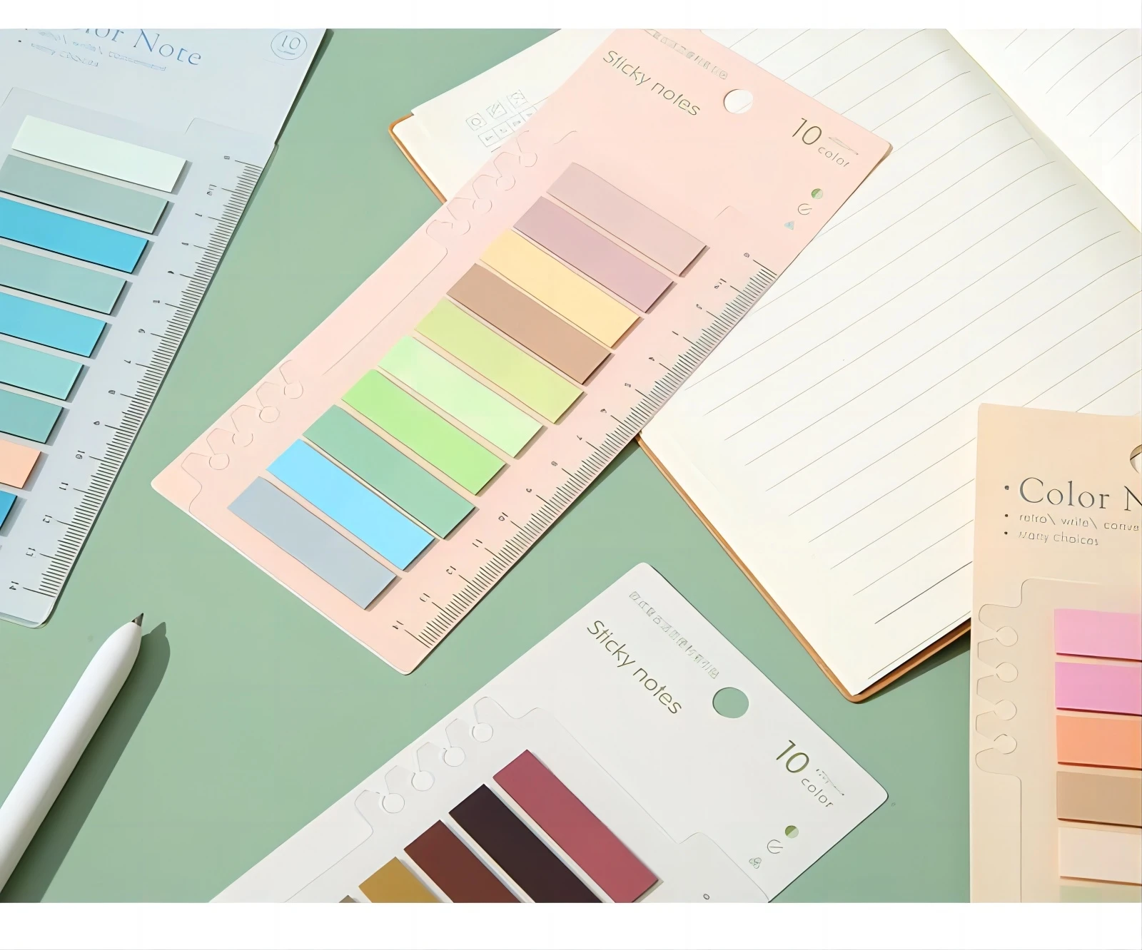Color Series Self Adhesive Memo Pad Sticky Notes Bookmark Point It Marker Sticker Paper for Office And School Supplies