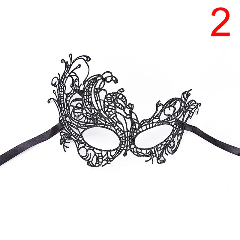 Fashion Mask Sexy Black Lace Hollow Mask Goggles Nightclub Queen Female Sex Lingerie Cutout Eye Masks for Masquerade