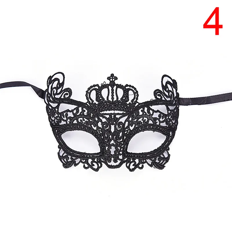 Fashion Mask Sexy Black Lace Hollow Mask Goggles Nightclub Queen Female Sex Lingerie Cutout Eye Masks for Masquerade