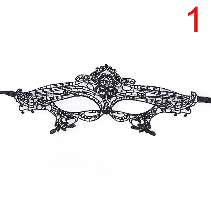 Fashion Mask Sexy Black Lace Hollow Mask Goggles Nightclub Queen Female Sex Lingerie Cutout Eye Masks for Masquerade